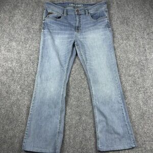 Cody James Jeans Mens 38x32 Light Wash Bootcut Denim Western Cowboy Stretch